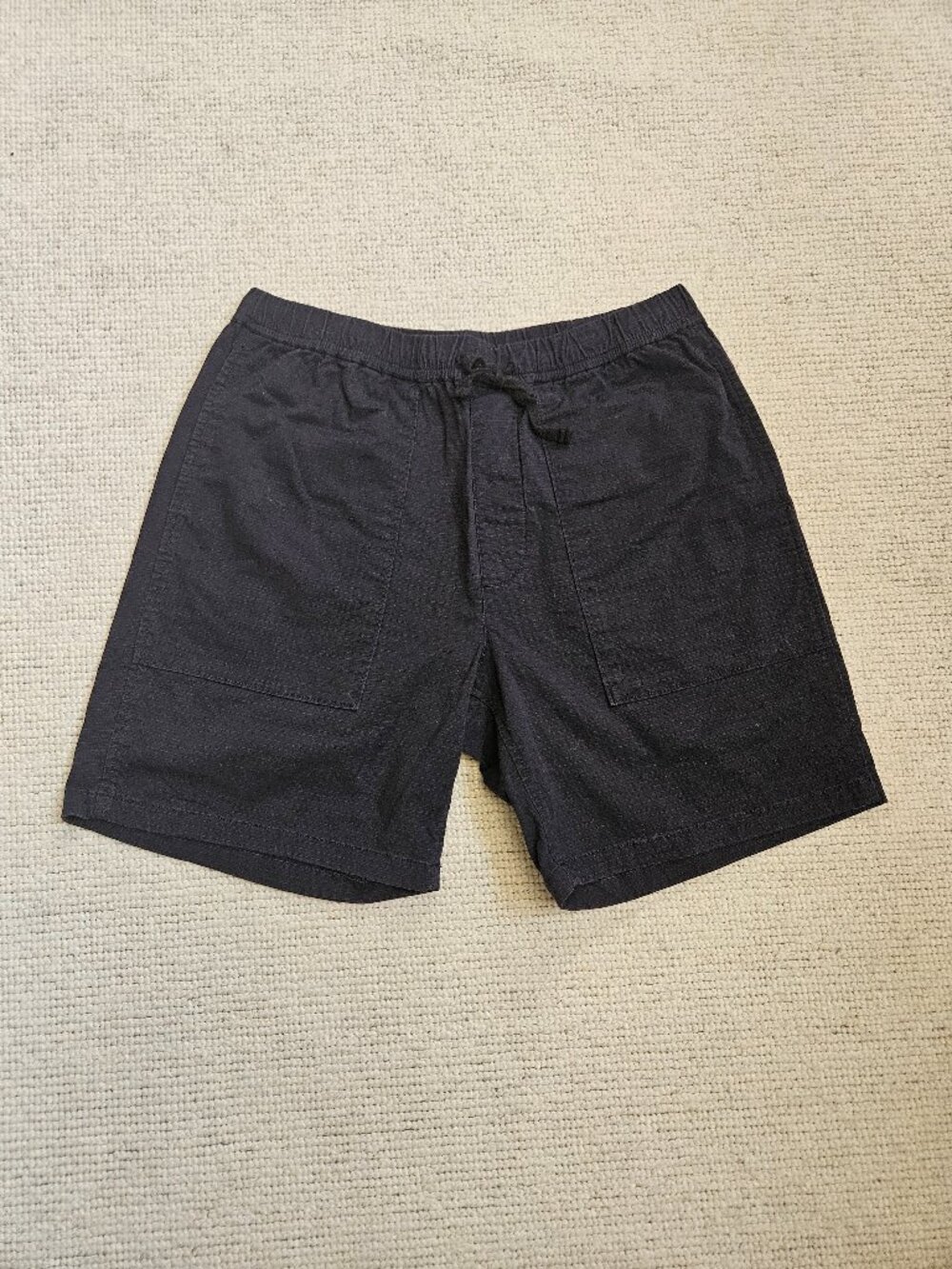 J. Crew Wallace & Barnes 7.5" Ripstop Camp Shorts Navy Blue Medium M Pull-On